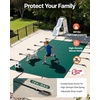 image:imageVEVOR Pool Safety Cover Fits 16x32ft Rectangular Inground Winter Swimming Pools with 4x8ft Center End Step Triple Stitched High Strength Mesh PP Great Rain Permeability Installation HardwareGreen