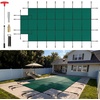 image:imageVEVOR Pool Safety Cover Fits 16x32ft Rectangular Inground Winter Swimming Pools with 4x8ft Center End Step Triple Stitched High Strength Mesh PP Great Rain Permeability Installation HardwareGreen