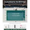 image:imageVEVOR Pool Safety Cover Fits 16x32ft Rectangular Inground Winter Swimming Pools with 4x8ft Center End Step Triple Stitched High Strength Mesh PP Great Rain Permeability Installation HardwareGreen