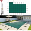 image:imageVEVOR Pool Safety Cover Fits 16x32ft Rectangular Inground Winter Swimming Pools with 4x8ft Center End Step Triple Stitched High Strength Mesh PP Great Rain Permeability Installation HardwareGreen