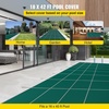 image:imageVEVOR Pool Safety Cover Fits 16x32ft Rectangular Inground Winter Swimming Pools with 4x8ft Center End Step Triple Stitched High Strength Mesh PP Great Rain Permeability Installation HardwareGreen