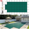 image:imageVEVOR Pool Safety Cover Fits 16x32ft Rectangular Inground Winter Swimming Pools with 4x8ft Center End Step Triple Stitched High Strength Mesh PP Great Rain Permeability Installation HardwareGreen