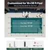 image:imageVEVOR Pool Safety Cover Fits 16x32ft Rectangular Inground Winter Swimming Pools with 4x8ft Center End Step Triple Stitched High Strength Mesh PP Great Rain Permeability Installation HardwareGreen