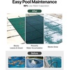 image:imageVEVOR Pool Safety Cover Fits 16x32ft Rectangular Inground Winter Swimming Pools with 4x8ft Center End Step Triple Stitched High Strength Mesh PP Great Rain Permeability Installation HardwareGreen
