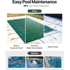 image:imageVEVOR Pool Safety Cover Fits 16x32ft Rectangular Inground Winter Swimming Pools with 4x8ft Center End Step Triple Stitched High Strength Mesh PP Great Rain Permeability Installation HardwareGreen