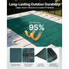 image:imageVEVOR Pool Safety Cover Fits 16x32ft Rectangular Inground Winter Swimming Pools with 4x8ft Center End Step Triple Stitched High Strength Mesh PP Great Rain Permeability Installation HardwareGreen