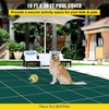 image:imageVEVOR Pool Safety Cover Fits 16x32ft Rectangular Inground Winter Swimming Pools with 4x8ft Center End Step Triple Stitched High Strength Mesh PP Great Rain Permeability Installation HardwareGreen
