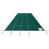 image:imageVEVOR Pool Safety Cover Fits 16x32ft Rectangular Inground Winter Swimming Pools with 4x8ft Center End Step Triple Stitched High Strength Mesh PP Great Rain Permeability Installation HardwareGreen