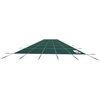 image:imageVEVOR Pool Safety Cover Fits 16x32ft Rectangular Inground Winter Swimming Pools with 4x8ft Center End Step Triple Stitched High Strength Mesh PP Great Rain Permeability Installation HardwareGreen