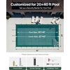 image:imageVEVOR Pool Safety Cover Fits 16x32ft Rectangular Inground Winter Swimming Pools with 4x8ft Center End Step Triple Stitched High Strength Mesh PP Great Rain Permeability Installation HardwareGreen