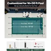 image:imageVEVOR Pool Safety Cover Fits 16x32ft Rectangular Inground Winter Swimming Pools with 4x8ft Center End Step Triple Stitched High Strength Mesh PP Great Rain Permeability Installation HardwareGreen