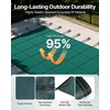 image:imageVEVOR Pool Safety Cover Fits 16x32ft Rectangular Inground Winter Swimming Pools with 4x8ft Center End Step Triple Stitched High Strength Mesh PP Great Rain Permeability Installation HardwareGreen