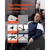 image:imageVEVOR Portable Shampoo Bowl Shampoo Sink for Washing Hair with Electric Pump Includes 2 Buckets 2 Showerheads Drain Hose Height and Angle Adjustable Portable Wash Bowl for Home Salon Use BlackHair sink wshower headUpgraded version