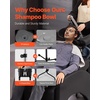 image:imageVEVOR Portable Shampoo Bowl Shampoo Sink for Washing Hair with Electric Pump Includes 2 Buckets 2 Showerheads Drain Hose Height and Angle Adjustable Portable Wash Bowl for Home Salon Use BlackHair sink wdouble bucket  foot switch