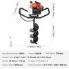 image:imageVEVOR Post Hole Digger 43cc 1250W Auger Post Hole Digger Gas Powered Earth Digger with 8 Earth Auger Drill Bit 30 inch Long Alloy Steel Auger for Farmland Garden and Plant EPA Certification43CC