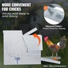 image:imageVEVOR Poultry Feeder 25lbs Capacity Feed Chicken Feeder with Lid amp Lock Outdoor Coop Food Dispenser No Waste Weatherproof Galvanized Metal Feeder for Ducks GeeseGalvanized