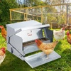 image:imageVEVOR Poultry Feeder 25lbs Capacity Feed Chicken Feeder with Lid amp Lock Outdoor Coop Food Dispenser No Waste Weatherproof Galvanized Metal Feeder for Ducks GeeseGalvanized