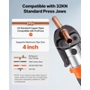 image:imageVEVOR Press Tool 18V Electric Crimping Tool for 12 34 1 114 112 2 Copper Pipes 32KN Press Tool Compatible with ProPress  with 6 VUS Jaws 2PCS 4AH Batteries Charger amp Toolbox18V  Rotating Head