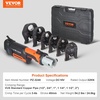 image:imageVEVOR Press Tool 18V Electric Pipe Crimping Tool for 12 34 1 1 14 1 12 2 Copper Pipes 32KN Press Tool Kit Compatible with ProPress  with Brushless Motor 6 VUS Jaws 2pcs 4AH BatteryStandard Size