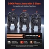 image:imageVEVOR Press Tool 18V Electric Pipe Crimping Tool for 12 34 1 1 14 1 12 2 Copper Pipes 32KN Press Tool Kit Compatible with ProPress  with Brushless Motor 6 VUS Jaws 2pcs 4AH BatteryCompact Size