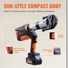image:imageVEVOR Press Tool Kit 18V Electric Pipe Crimping Tool for 12 34 1 Copper Tubes 24KN Press Tool Compatible with ProPress  with 3 VUS Jaws 2pcs 2AH Batteries Fast Charger amp Carrying Case6 Jaws  Brushless Motor