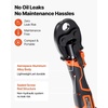image:imageVEVOR Press Tool Kit 18V Electric Pipe Crimping Tool for 12 34 1 Copper Tubes 24KN Press Tool Compatible with ProPress  with 3 VUS Jaws 2pcs 2AH Batteries Fast Charger amp Carrying Case3 VPF Jaws
