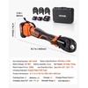 image:imageVEVOR Press Tool Kit 18V Electric Pipe Crimping Tool for 12 34 1 Copper Tubes 24KN Press Tool Compatible with ProPress  with 3 VUS Jaws 2pcs 2AH Batteries Fast Charger amp Carrying Case3 VUS Jaws