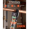 image:imageVEVOR Press Tool Kit 18V Electric Pipe Crimping Tool for 12 34 1 Copper Tubes 24KN Press Tool Compatible with ProPress  with 3 VUS Jaws 2pcs 2AH Batteries Fast Charger amp Carrying Case3 VUS Jaws