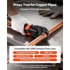 image:imageVEVOR Press Tool Kit 18V Electric Pipe Crimping Tool for 12 34 1 Copper Tubes 24KN Press Tool Compatible with ProPress  with 3 VUS Jaws 2pcs 2AH Batteries Fast Charger amp Carrying Case3 VUS Jaws