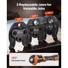 image:imageVEVOR Press Tool Kit 18V Electric Pipe Crimping Tool for 12 34 1 Copper Tubes 24KN Press Tool Compatible with ProPress  with 3 VUS Jaws 2pcs 2AH Batteries Fast Charger amp Carrying Case3 VUS Jaws