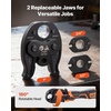 image:imageVEVOR Press Tool Kit 18V Electric Pipe Crimping Tool for 12 34 1 Copper Tubes 24KN Press Tool Compatible with ProPress  with 3 VUS Jaws 2pcs 2AH Batteries Fast Charger amp Carrying Case2 Jaws  1 dovetail die seat