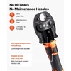 image:imageVEVOR Press Tool Kit 18V Electric Pipe Crimping Tool for 12 34 1 Copper Tubes 24KN Press Tool Compatible with ProPress  with 3 VUS Jaws 2pcs 2AH Batteries Fast Charger amp Carrying Case2 Jaws  1 dovetail die seat