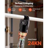 image:imageVEVOR Press Tool Kit 18V Electric Pipe Crimping Tool for 12 34 1 Copper Tubes 24KN Press Tool Compatible with ProPress  with 3 VUS Jaws 2pcs 2AH Batteries Fast Charger amp Carrying Case2 Jaws  1 dovetail die seat