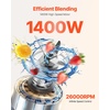image:imageVEVOR Professional Blender for Smoothies 85 oz 1400Wwith Powerful Motor MultiFunctional Food Processing for SmoothieMilkshakeJuice Fits for KitchenSilver