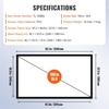 image:imageVEVOR Projector Screen 130inch Outdoor Projector Screen 169 Movie Screen Fixed Frame 3D Projector Screen for 4K HDTV Movie Theater100inch