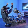 image:imageVEVOR Racing Wheel Stand HeavyDuty Simulator Cockpit Steering Wheel Stand Fit Logitech G25 G27 G29 G920 G923 Thrustmaster T300RS TX F458 T500RS T3PAPRO F1GT and CSR PedalsDualTrack Arm Cockpit