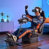 image:imageVEVOR Racing Wheel Stand HeavyDuty Simulator Cockpit Steering Wheel Stand Fit Logitech G25 G27 G29 G920 G923 Thrustmaster T300RS TX F458 T500RS T3PAPRO F1GT and CSR PedalsSingleTrack Arm Cockpit