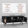 image:imageVEVOR Rattan Mid Century Modern TV Stand Boho TV Console for 55 inch TV WhiteBlack