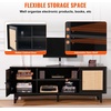 image:imageVEVOR Rattan Mid Century Modern TV Stand Boho TV Console for 55 inch TV WhiteBlack