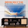 image:imageVEVOR Rattan Mid Century Modern TV Stand Boho TV Console for 55 inch TV WhiteBlack