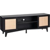 image:imageVEVOR Rattan Mid Century Modern TV Stand Boho TV Console for 55 inch TV WhiteBlack