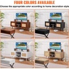 image:imageVEVOR Rattan Mid Century Modern TV Stand Boho TV Console for 55 inch TV WhiteBlack