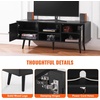 image:imageVEVOR Rattan Mid Century Modern TV Stand Boho TV Console for 55 inch TV WhiteBlack