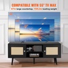 image:imageVEVOR Rattan Mid Century Modern TV Stand Boho TV Console for 55 inch TV WhiteBlack