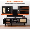 image:imageVEVOR Rattan Mid Century Modern TV Stand Boho TV Console for 55 inch TV WhiteBlack