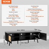 image:imageVEVOR Rattan Mid Century Modern TV Stand Boho TV Console for 55 inch TV WhiteBlack