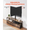 image:imageVEVOR Rattan Mid Century Modern TV Stand Boho TV Console for 55 inch TV WhiteBrown