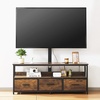 image:imageVEVOR Rattan Mid Century Modern TV Stand Boho TV Console for 55 inch TV WhiteBrown