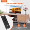 image:imageVEVOR Rattan Mid Century Modern TV Stand Boho TV Console for 55 inch TV WhiteOak