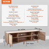 image:imageVEVOR Rattan Mid Century Modern TV Stand Boho TV Console for 55 inch TV WhiteOak
